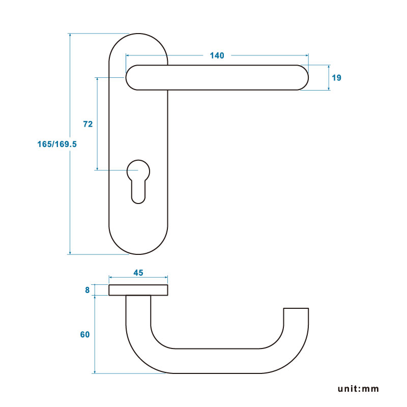 Backplate -Hebelgriff SS2003