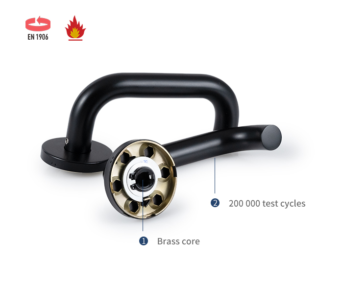 Mattschwarzer Hebelt&uuml;rgriff SS4003