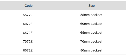 Unterschiedliches Dornma&szlig; des Einsteckschlosses