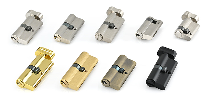 Profilzylinder mit unterschiedlicher Oberfl&auml;chenbehandlung