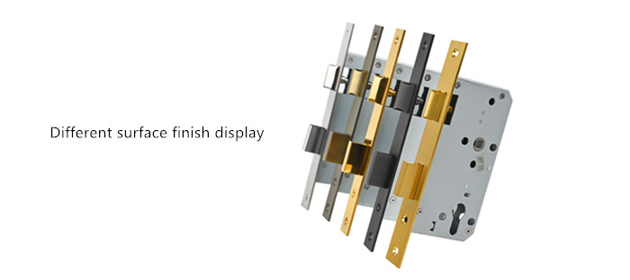 Einsteckschloss mit unterschiedlicher Oberfl&auml;chenbeschaffenheit